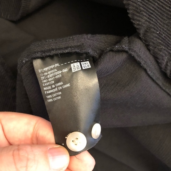 NWT Uniqlo Oversized Black Minimalist Casual Loose Fit Belted Long Sleeves. XS - Picture 13 of 16